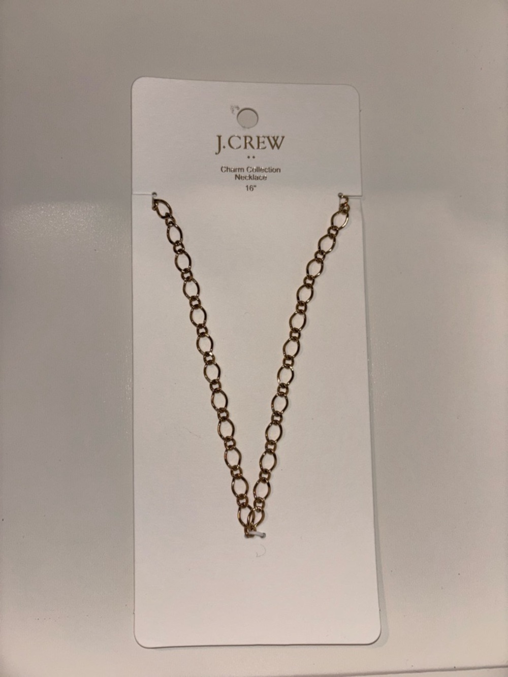 J. Crew Gold Open Link Necklace with 6 charms